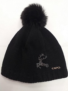 Шапка CAPO Knitted Cap pomp+strass W 131-323